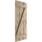 Ekena Millwork Rustic Three Board Spaced Board-n-Batten Pecky Cypress Faux Wood Shutters w/Z-Board, 17 1/2"W x 48"H SHUBSZ17X48PCPR - alternate 8